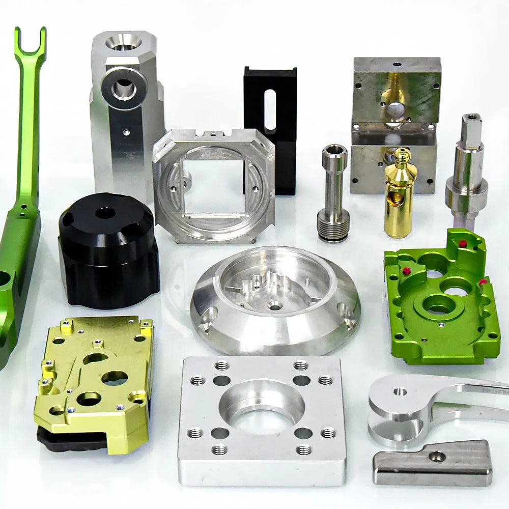 Color Axis 5 Axis CNC Machining Parts Wire EDM Aluminum Brass Steel OEM Drilling Turned Anodized
