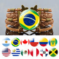 287 Countries National Flag Butterfly Bracelet Asia Europe Africa Latin South North America Oceania Country Flag Bracelet