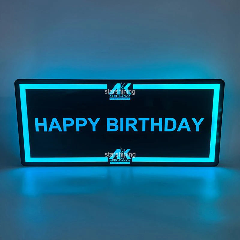 Customized LOGO Happy Birthday LED Flashing Letters Board Bottle Presenter Glorifier VIP LED Letters Marquee Sign for Lounge bar