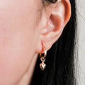 14K Gold Filled Jewelry  Heart Charms Hoop Earrings Handmade Jewelry Brincos Minimalism Pendientes Earrings