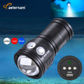 Portable High Power QX4 Professional IP8 Waterproof Rating Lamp Using 18650 Battery Led Diving Underwater Torch Light Flashlight