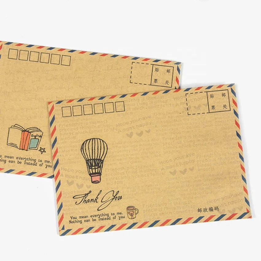 8pcs/pack Classic Kraft Paper Mailable Letters Paper Envelopes Custom Your logo Size Custom Your Design