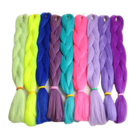 Ombre Synthetic Braiding Hair Rainbow Jumbo Braid Hair Wholesale 200packs 24inch 100grams/pack Within 24 Hours