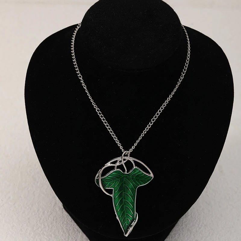 Wholesale Movie Series Fashion Items the Lord of the Rings Elven Leaf Necklace