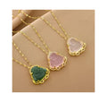 Newest Religious Maitreya Buddha Necklace Gold Plated Titanium Steel Lip Chain Crystal Jade Buddha Pendant Necklace for Women