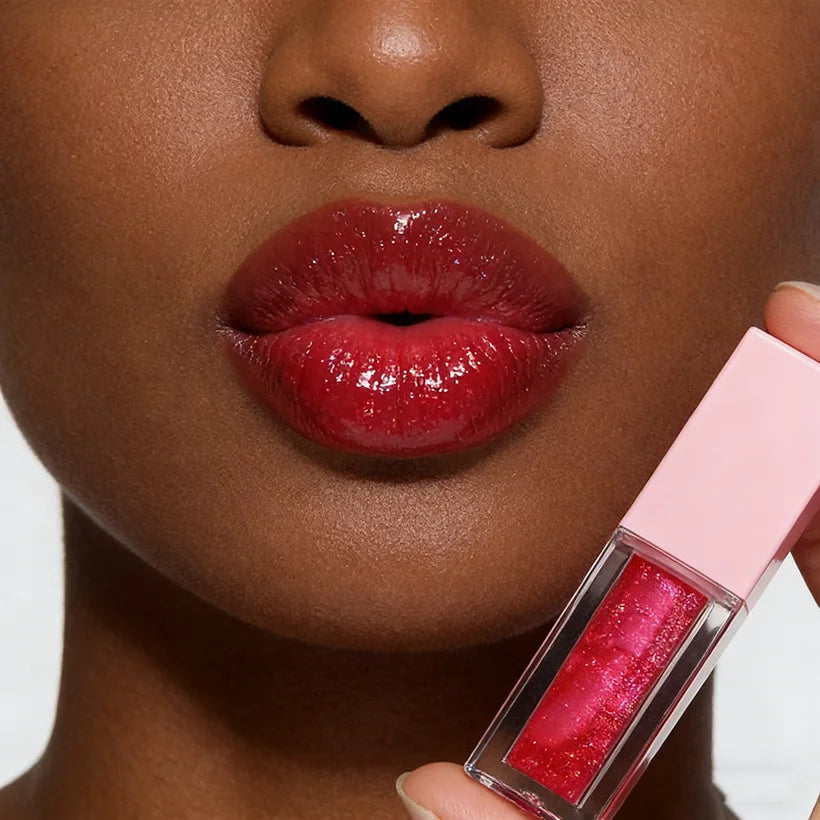 OEM Pink 5g Lip Gloss Tube Custom Packaging Cute Base Gel Moisturizing Liquid Lipstick for Makeup