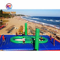Hot Sell Green Jumping Water Game Other Amusement Park Products Trampoline Volleyball Court for Lake / Sea for Fun.