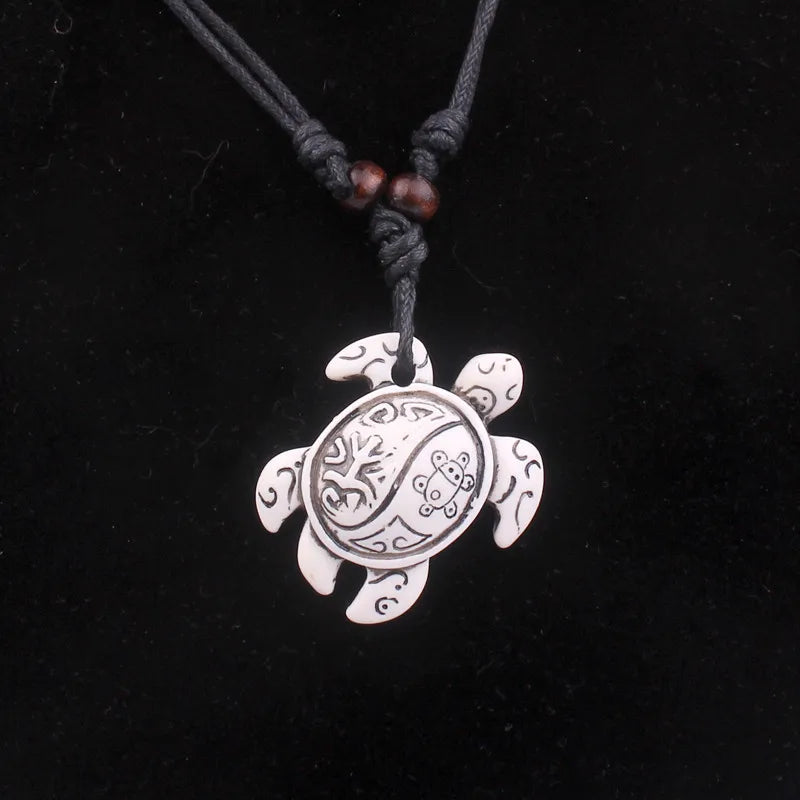 Wholesale Yak Bone Carving Pendant Foreign Trade Turtle Pendant Bone Turtle Necklace