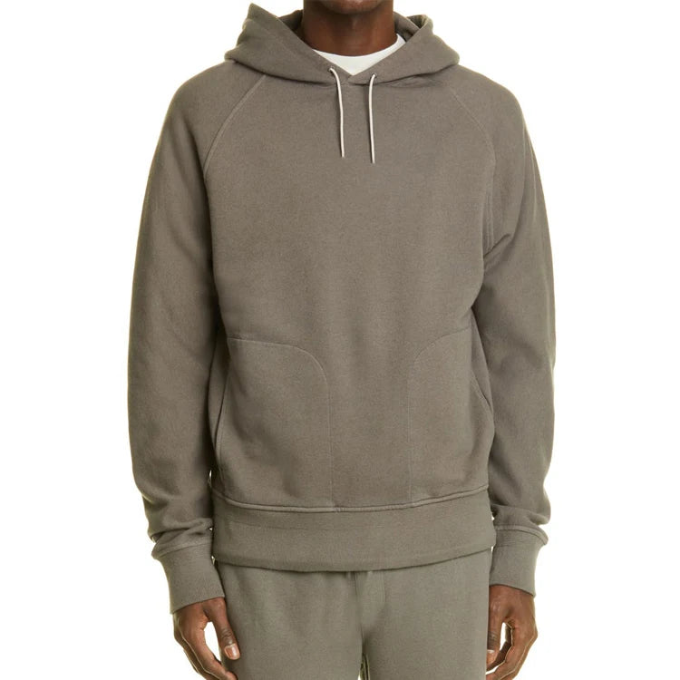 Wholesale Custom Raglan Sleeve Plain Pullovers Workout Men Hoodies Sweatshirts