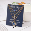Wholesale Turkish Jewelry Gold Plated Blue Evil Eyes Choker Necklaces Set Charm for Women Girl Beach Party