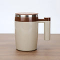 380ML Rechargeable Stainless Steel Automatic Coffee Mixing Cup Portable Electric Magnetic Tumbler for Camping and Parties