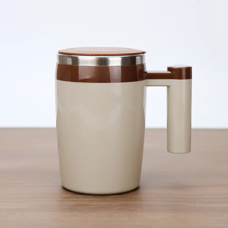 380ML Rechargeable Stainless Steel Automatic Coffee Mixing Cup Portable Electric Magnetic Tumbler for Camping and Parties