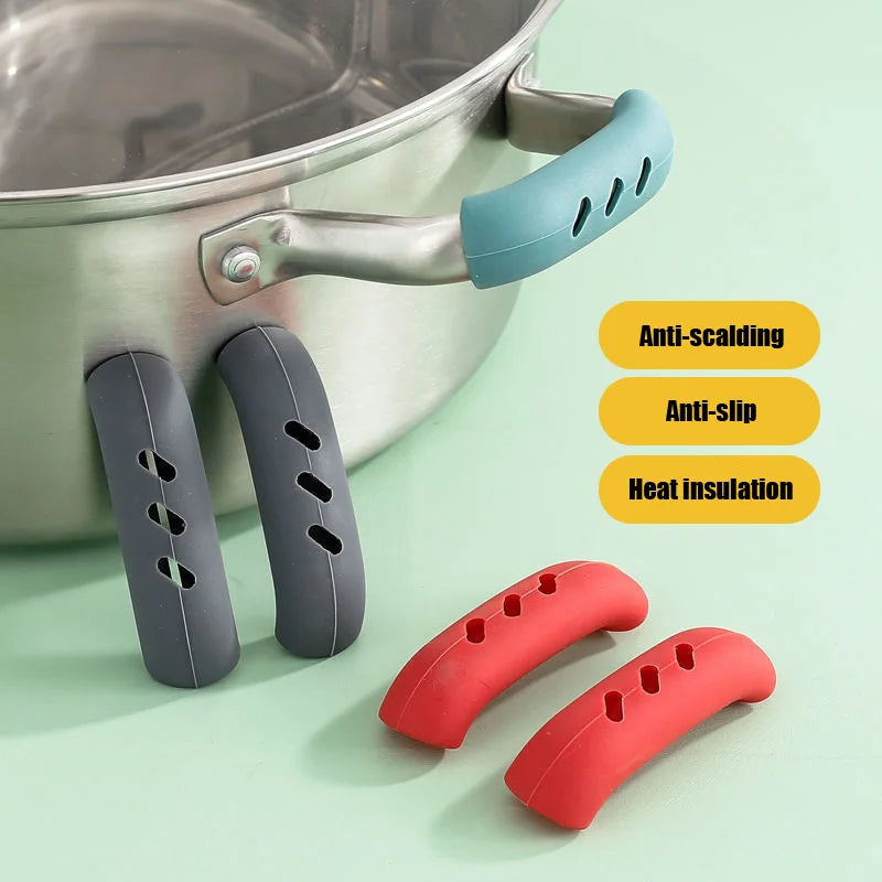 Universal Heat Insulation Wok Handle Cover Anti-scalding Silicone Iron Pot Ear Cover