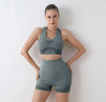 Wholesale Gym Wear for Women Seamless Shockproof Bra High Waist Workout Butt Lifting Yoga Shorts