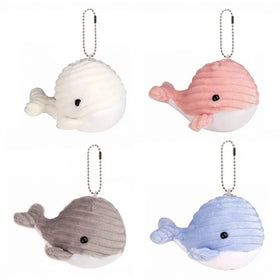 10CM Doll Marine Animal Plush Whale Creative Stuffed Keychain Pet Toy Cartoon Whale Aquarium Souvenir Backpack Charm Pendant Toy