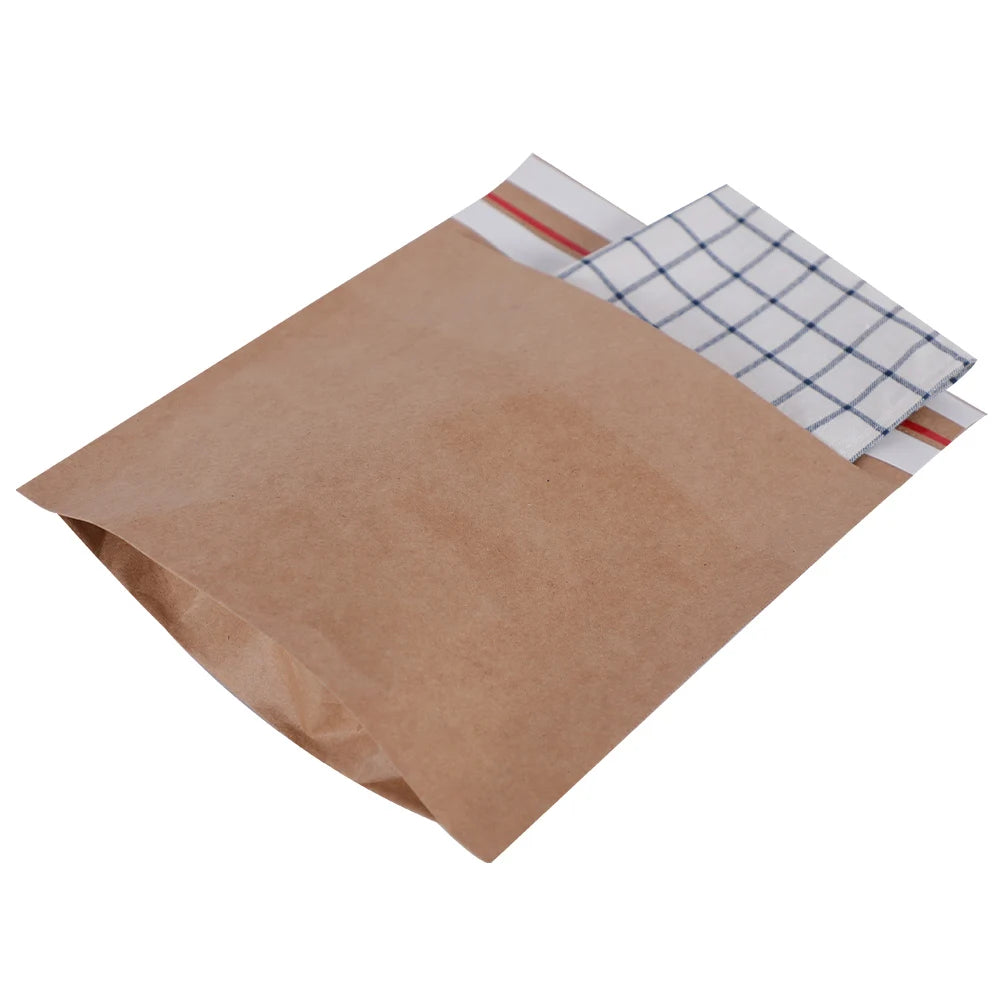 Brown Kraft Mailing Bag with Expandable Design for Secure Shipping and Gravure Printing Surface