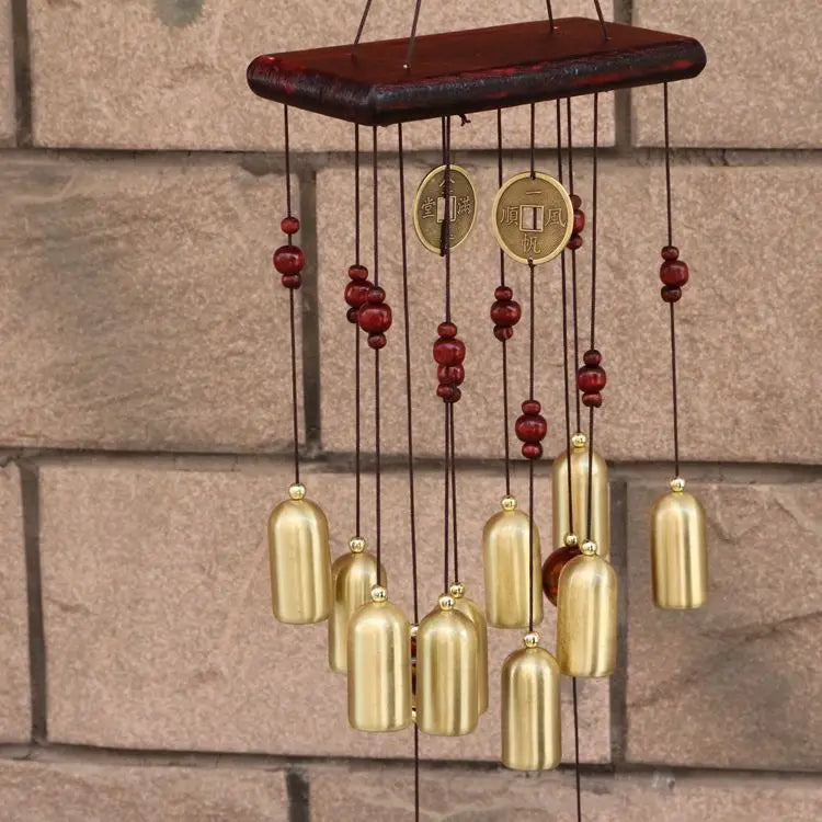 Factory Price Wind Chimes Bells Alloy 10 Bells Hanging Ornament Garden Home Mobiles Windchime Wall Hanging Home Decor