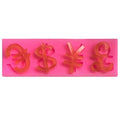 Hengya Four Different Currencies Money Shape Silicone Sugar Lace Mould 3D Fondant Mold Cake Tools