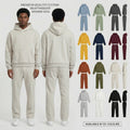 High Quality 100% Cotton Custom Printing Jogging Track Sweat Suit Unisex Men Jogger Sweatsuit Tracksuit Sweatpants Hoodie Set