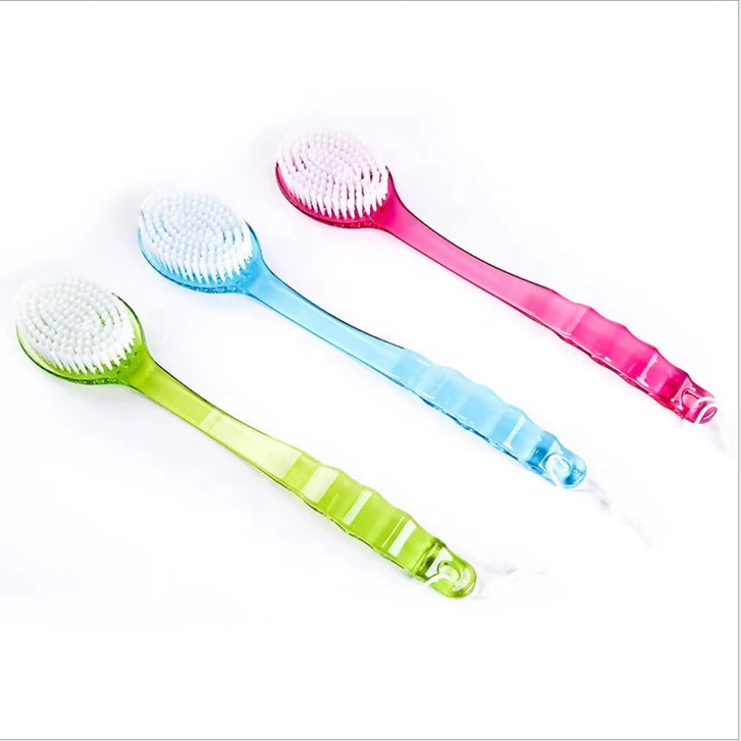 Hot Selling Plastic Long Handle Bath Body Brush Massage Shower Brush Oval Double Sided Back Bath Brushes