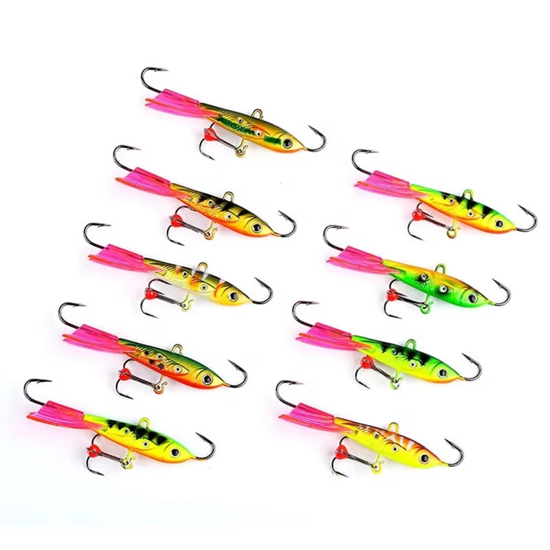 TAKEDO XL05 63mm 10g  85mm 20g Ice Hook Luya Fishing Hook With Winter Bait Ice Bait Ice Fishing Lure Pikes Lure