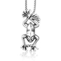 Fancy New Animal Design Jewelry Antique Silver Plated Frog Charm Pendants Stainless Steel Frog Necklace for Boys and Girls