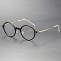 SH6508 Hot Selling Titanium Vintage Eyeglass Frame Optical  Bluelight Blocking Protection Round Eyeglasses for Woman Man