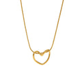Popular Hollow Out Twist Love Shape Choker Heart Necklace Stainless Steel Gold Plated Dainty Jewelry