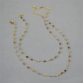 SP High Quality Delicate Simple 18K Gold Cute Beads Natural Stone Coloured Stone Necklace Jewelry