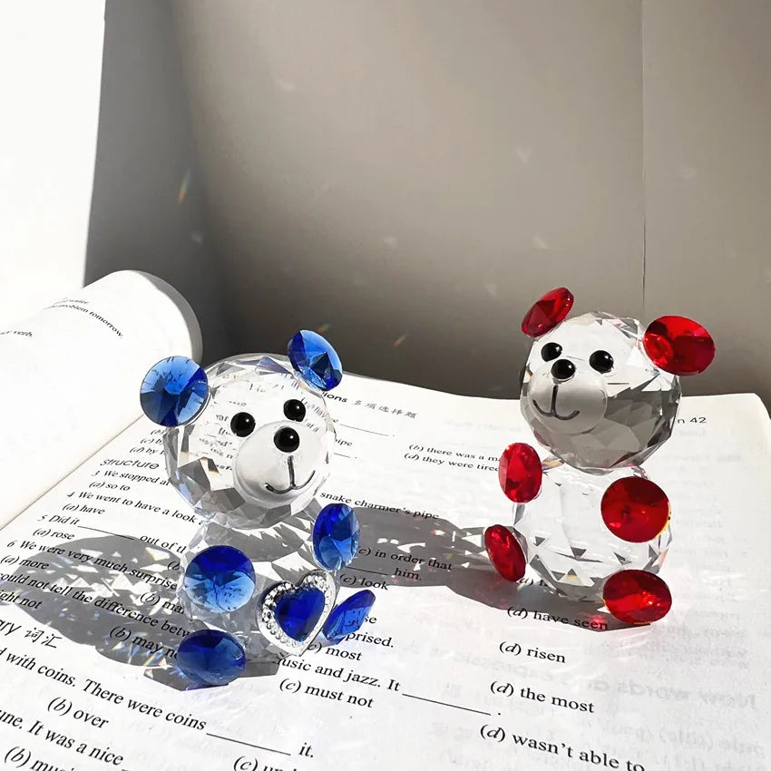 Wedding Gift Favors Beautiful Crystal Animal Figurine /Cute Teddy Bear Crystal Crafts