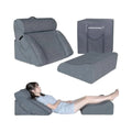 4pcs Orthopedic Bed Wedge Pillow Set with Memory Foam Post Surgery Neck Back Leg Pain Relief Acid Reflux GERD Reading Bed Rest