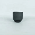 YBH Matt Clay Unique Cylindrical Votive White Ceramic Modern Gravure Printed Candle Jar Christmas Home Decor Vessel