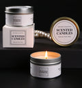 Custom Luxury 3oz 4oz 8oz Small Empty Metal Round Seamless Containers Candle Tin Can for Soy Wax