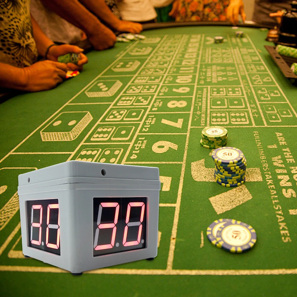 GANXIN Professional Texas Hold'em Poker Tournament Pre-Flop Timer Countdown Shot Clock for Casino Mahjong Dice Chess Games