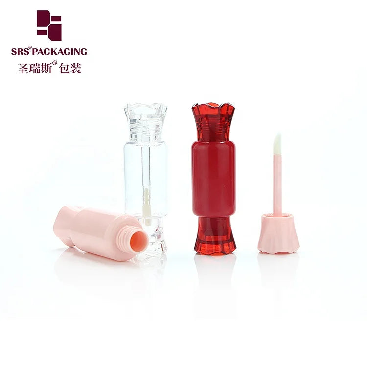 Sweet Candy Shaped Empty Lip Gloss Tube 8ml Unique clear Lipgloss Container Cosmetic Lip Packaging