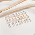 For GPE105 Baroque Shape 3-6.5mm Natural Freshwater Pearl Stud Earrings 925 Silver 14K Gold Rhodium Plating AAAA/AAA Grade