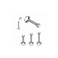 G23 Titanium Threaded 2mm Bezel Zircon Gem Flat Back Stud Fashion Body Jewelry for Children Orthodox Wedding and Engagement