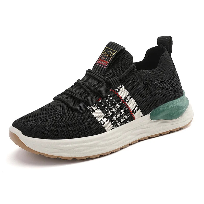 Fashion Soft Sole Ladies Comfortable Running Jogging Footwear Fly Woven Gym Casual Shoes Women