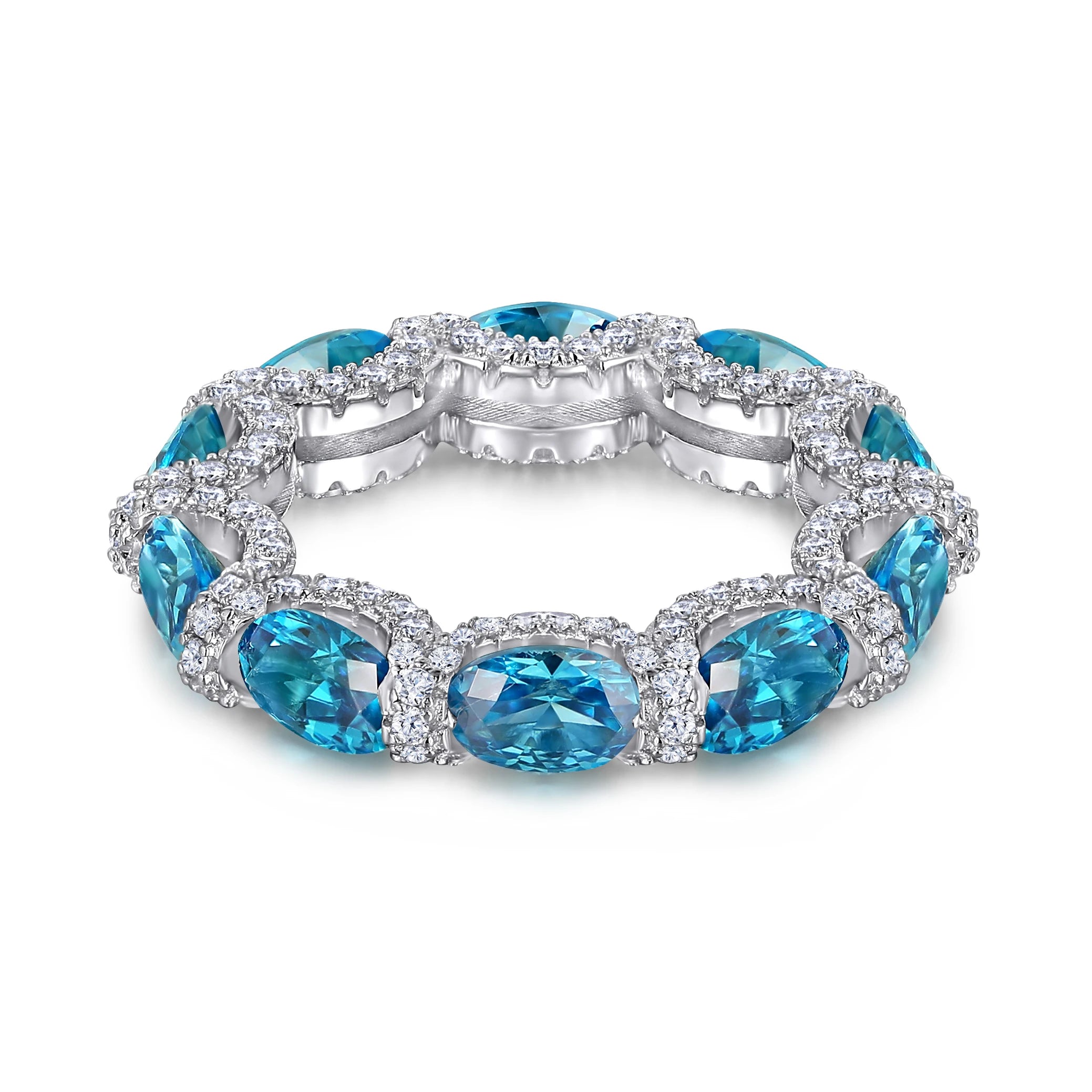 Ready to Ship New Arrive 5A CZ Stone Ring Sparkling Wedding Ring in 925 Sterling Silver