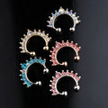 Hot Sale Shiny Zircon Nose Ring Diamond-studded False Nose Ring Clip-on Nose Ring for Women Men