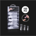 100pcs Clear Nails Full Cover Quick Building Mold Tips  Long Nail Finger Extension Tips