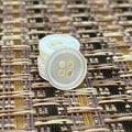 4-Hole Natural Mother of Pearl Shell Buttons for Men's Shirts Flatback Style Polished Pearl Decoration Patterned
