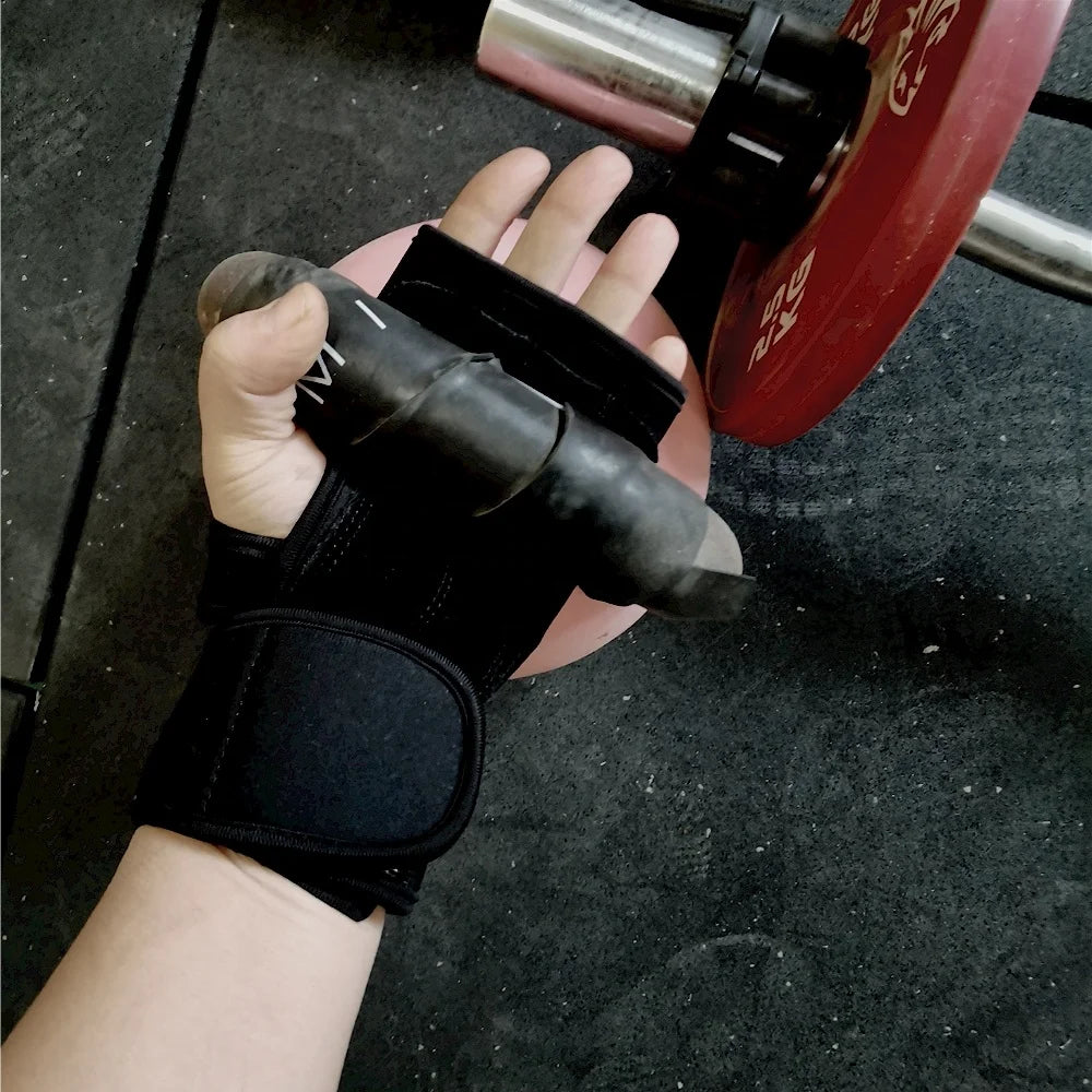 Weight Lifting Workout Hand Gloves With Built-in Wrist Wraps for Men and Women - Great for Gym Fitness Cross Training