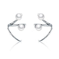 Elegant 925 Sterling Silver Pearl Stud Earrings for Women Perfect As a Silver Jewelry Gift SCE306