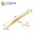 ELITER Hot Sell in Stock Custom Logo Tweezers Eyelash Application Tools Eyelash Extensible Tweezer Volume