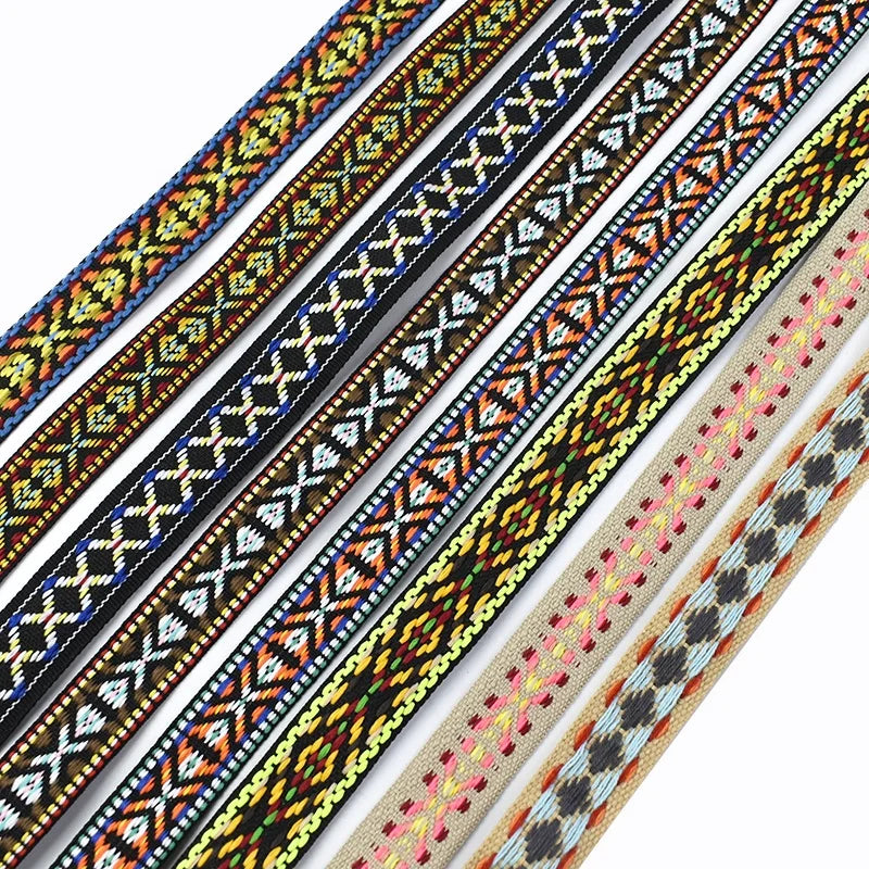 Deepeel RD166 20mm DIY Webbing Sewing Accessories Decorative Polyester Ribbons Ethnic Jacquard Webbings Belt Strap