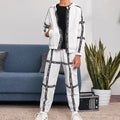 King Young Man Boys Autumn Outfit Set Raglan Long Sleeve Hooded Jacket Trackpants Full Letter Print Tape Perfect Dad Son