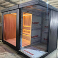 Outdoor Shower with Sauna Combo Wooden Steam Dry Wet 3-4 Person Sauna and Shower Combo Price