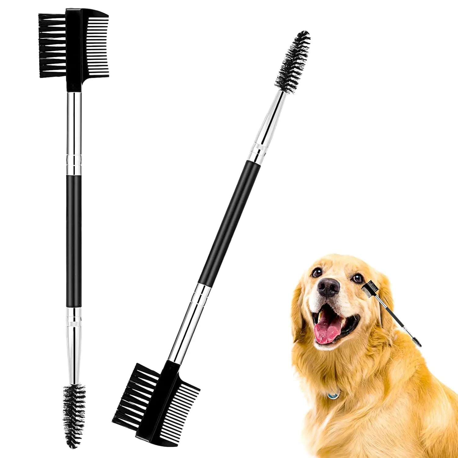 Double-Sided Grooming Comb Tear Stain Remover and Eye Cleaning Brush for Dogs and Cats Facial Comb Grooming Products