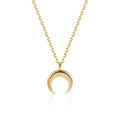 Fashion 925 Sterling Silver Necklace Jewelry Custom Gold Plated Horn Necklaces for Women Collier Argent Collar De Plata De Ley